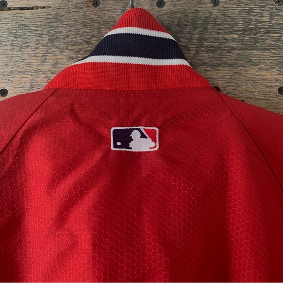Boy’s M 10/12 MAJESTIC Authentic Collection MLB RED SOX Dugout Zip Up Red Jacket - Picture 13 of 16